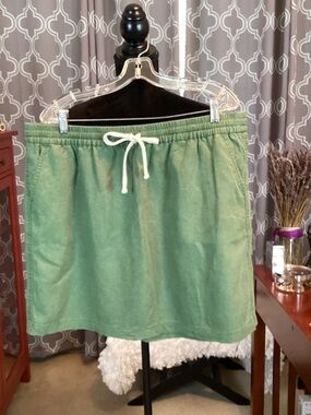 J.Crew Dark Green Drawstring Skirt